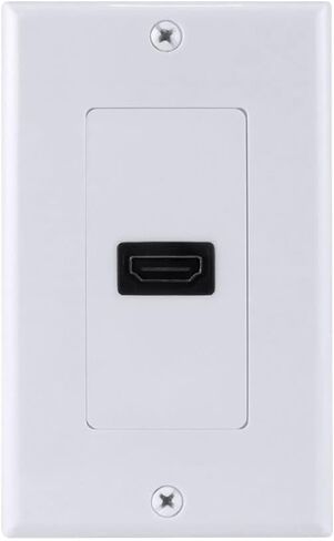 Decora Wall Plate with HDMI High Speed with Ethernet Pigtail (Ivory) in Saudi Arabia