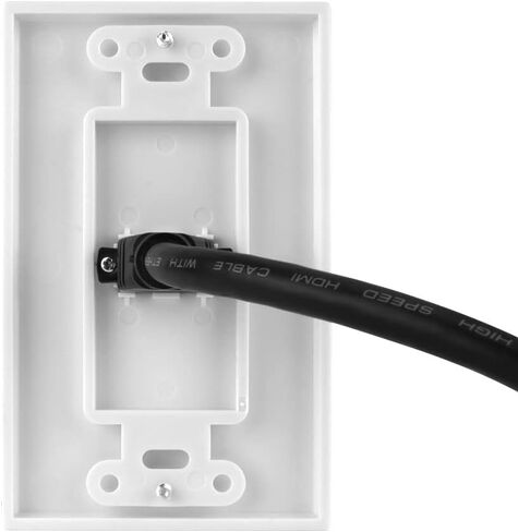 Decora Wall Plate with HDMI High Speed with Ethernet Pigtail (Ivory) in Saudi Arabia