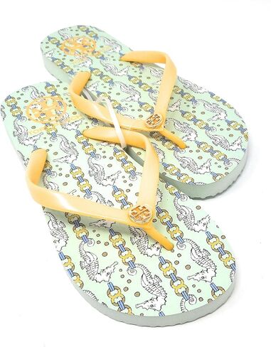 شبشب Tory Burch النسائي - أنماط وألوان وأحجام متنوعة (Gold Crest - Crushed Mint، 6 US) in Saudi Arabia
