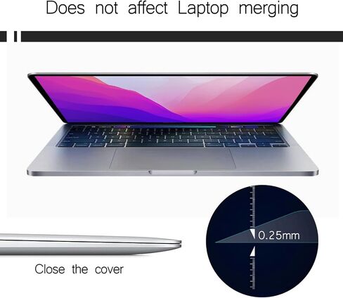 Tempered Glass Screen Protector for MacBook Pro 13 M2 M1 (2022-2016)/MacBook Air 13 M1 (2021-2018 A2337 A2179 A1932) /MacBook Pro 13 A2289 A2251 A2159 A1706 A1708, Bubble Free, Case Friendly in Saudi Arabia