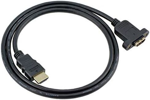 كابل تمديد HDMI للوحة Qaoquda، كابل تمديد HDMI عالي السرعة ذكر إلى أنثى مع صامولة لولبية تدعم دقة 4K لمشغل Blu Ray، تلفزيون ثلاثي الأبعاد، Roku، Xbox360، أسود (1 قدم/30 سم) in Saudi Arabia