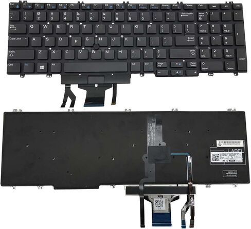 لـ DELL Precision 7530 7730 E7530 M7530 7540 7740 Series أسود بدون إطار، مع إضاءة خلفية، مع عصا ماوس 0DK60 00DK60 266YW 0266YW 06P79 006P79 لوحة مفاتيح للكمبيوتر المحمول بتصميم أمريكي in Kuwait