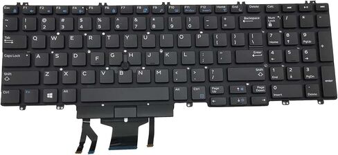 لـ DELL Precision 7530 7730 E7530 M7530 7540 7740 Series أسود بدون إطار، مع إضاءة خلفية، مع عصا ماوس 0DK60 00DK60 266YW 0266YW 06P79 006P79 لوحة مفاتيح للكمبيوتر المحمول بتصميم أمريكي in Kuwait