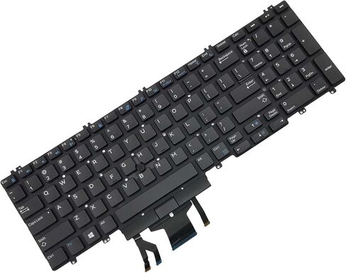 لـ DELL Precision 7530 7730 E7530 M7530 7540 7740 Series أسود بدون إطار، مع إضاءة خلفية، مع عصا ماوس 0DK60 00DK60 266YW 0266YW 06P79 006P79 لوحة مفاتيح للكمبيوتر المحمول بتصميم أمريكي in Kuwait