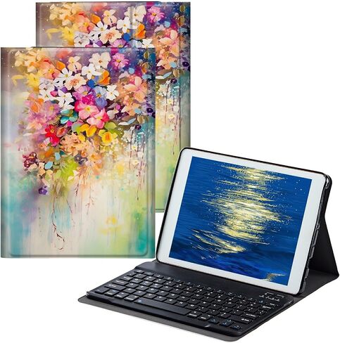 Keyboard Case for Kindle Fire HD 8 & Fire HD 8 Plus Tablet (12th Generation 2022 & 10th Generation 2020 Release) Slim Smart Stand Cover with Detachable Wireless Bluetooth Keyboard,American Flag Eagle in Saudi Arabia