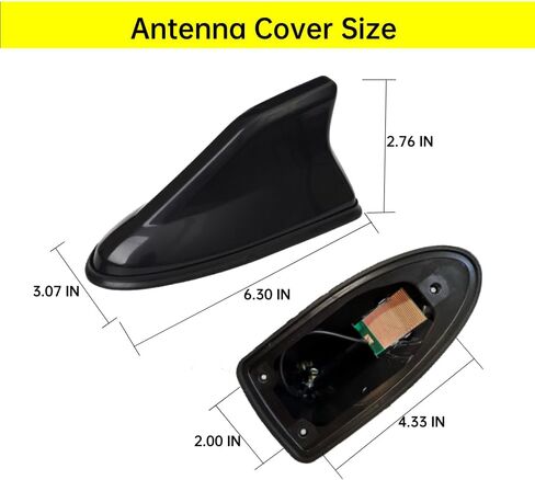 Shark Fin Antenna Cover for Car, Car Radio Antenna Topper, Universal Antenna for Vehicle Decoration (Black) in Saudi Arabia