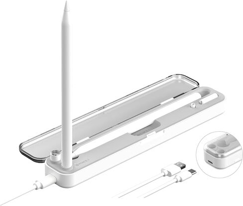 NovaPlus 2 in 1 Apple Pencil Charging Case for Apple Pencil 2nd & 1st Generation, Magnetic Wireless Apple Pencil Charger for Pencil 2nd Gen, Portable Battery/Carrying Charging (Wired Version) in Saudi Arabia
