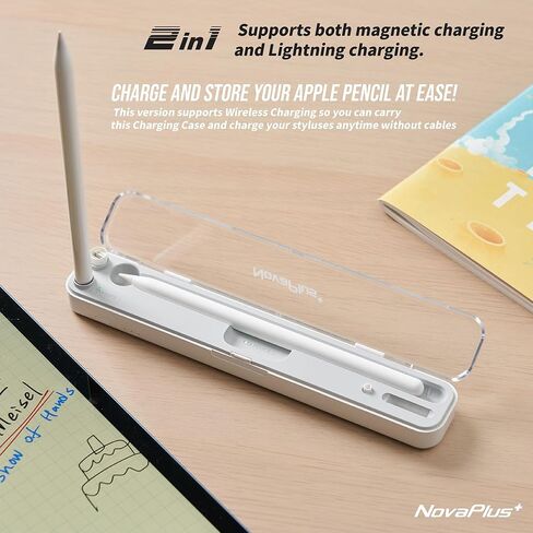 NovaPlus 2 in 1 Apple Pencil Charging Case for Apple Pencil 2nd & 1st Generation, Magnetic Wireless Apple Pencil Charger for Pencil 2nd Gen, Portable Battery/Carrying Charging (Wired Version) in Saudi Arabia