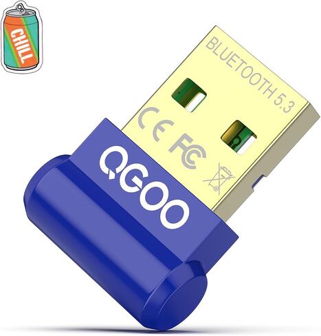 USB Bluetooth Adapter for PC - QGOO Bluetooth Dongle 5.3 EDR, Wireless Bluetooth Receiver for Desktop Computer Laptop Bluetooth Windows 8.1/10/11（blue-190） in Saudi Arabia
