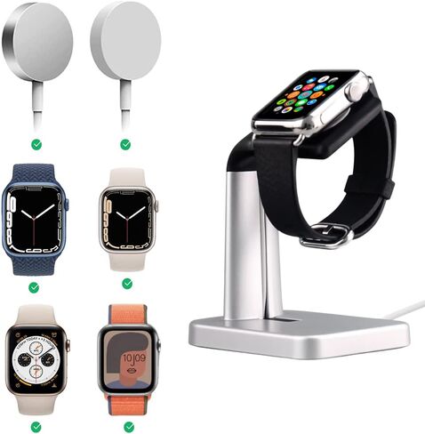 Stand for Apple Watch, Aluminium Stand Charger Dock Designed for iWatch, Compatible with Watch Ultra2 9 Ultra 8 SE2 7 6 SE 5 4 3 2 1 in Saudi Arabia