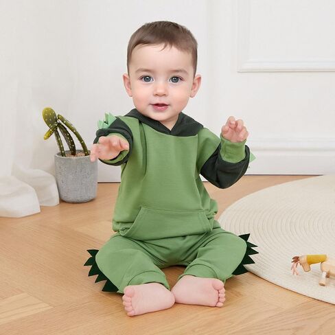 Baby Boy Clothes Toddler Fall Winter Outfits Dinosaur Long Sleeve Hoodies Tops & Jogger Pants Sweatsuit in Saudi Arabia