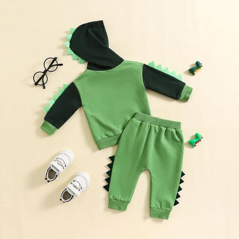 Baby Boy Clothes Toddler Fall Winter Outfits Dinosaur Long Sleeve Hoodies Tops & Jogger Pants Sweatsuit in Saudi Arabia