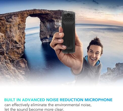 كاميرا يمكن ارتداؤها على الجسم كاميرا الجسم 1080P، زاوية واسعة 180 درجة مضادة للاهتزاز مقاومة للماء بمشبك خلفي لحارس أمن المنزل في الهواء الطلق in Kuwait