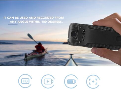 كاميرا يمكن ارتداؤها على الجسم كاميرا الجسم 1080P، زاوية واسعة 180 درجة مضادة للاهتزاز مقاومة للماء بمشبك خلفي لحارس أمن المنزل في الهواء الطلق in Kuwait