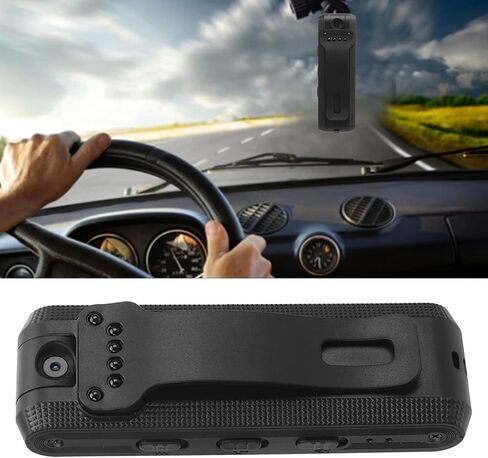 كاميرا يمكن ارتداؤها على الجسم كاميرا الجسم 1080P، زاوية واسعة 180 درجة مضادة للاهتزاز مقاومة للماء بمشبك خلفي لحارس أمن المنزل في الهواء الطلق in Kuwait