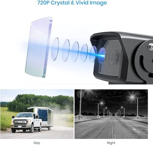 كاميرا احتياطية لاسلكية إضافية من AUTO-VOX للسيارة/الشاحنة، كاميرا رؤية خلفية بالأشعة تحت الحمراء للرؤية الليلية in Kuwait