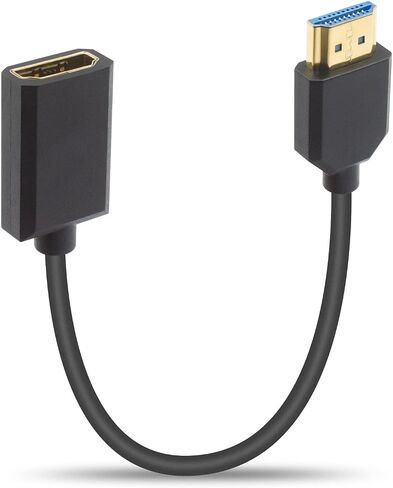 Duttek 8K Short HDMI Extender Cable 1Ft, 48Gbps Right Angle HDMI Male to Female Cable, HDMI Extension Cable Support 8K@60Hz 4K@120 7680P for TV, Laptop, Projector, Monitor, Xbox in Saudi Arabia