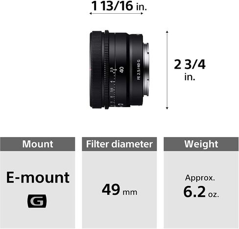 Sony FE 40mm F2.5 G Full-Frame Ultra-Compact G Lens Bundle with Card Reader, Dust Blower & Cleaning Kit | Sony 40mm Lens in Saudi Arabia
