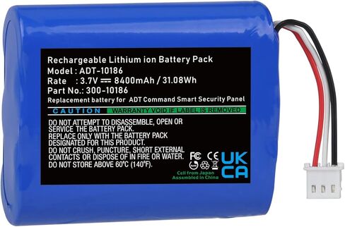 بطارية بديلة من Pickle Power 300-10186 للوحة الأمان الذكية ADT Command، بطارية 3.7 فولت 8400 مللي أمبير في الساعة لنظام إنذار ADT هانيويل برو 7، ADT5AIO-1، ADT5AIO-2، ADT7AIO-1، ADT2X16AIO-1 in Kuwait