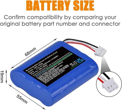 بطارية بديلة من Pickle Power 300-10186 للوحة الأمان الذكية ADT Command، بطارية 3.7 فولت 8400 مللي أمبير في الساعة لنظام إنذار ADT هانيويل برو 7، ADT5AIO-1، ADT5AIO-2، ADT7AIO-1، ADT2X16AIO-1 in Kuwait