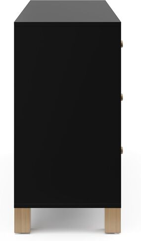 خزانة ملابس مزدوجة ذات 6 أدراج من Storkcraft California (زيتوني مع خشب دريفت) - معتمدة من GREENGUARD Gold، نظام أدراج متشابك، منظم درج خزانة لغرفة نوم الأطفال in Kuwait