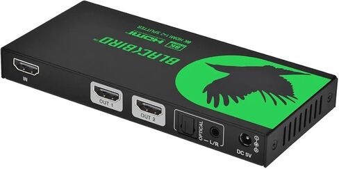 موزع HDMI Monoprice 1x2 مع استخراج الصوت، 8K@60 هرتز، 4K@120 هرتز، 40 جيجابت في الثانية، HDMI 2.1، HDCP 2.3، HDR10+ وDolby Vision، لـ HDTV، Xbox، PS5/4/3، Fire TV، Roku، PC، جهاز عرض - Blackbird مسلسل in Saudi Arabia