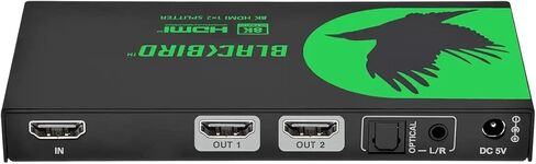 موزع HDMI Monoprice 1x2 مع استخراج الصوت، 8K@60 هرتز، 4K@120 هرتز، 40 جيجابت في الثانية، HDMI 2.1، HDCP 2.3، HDR10+ وDolby Vision، لـ HDTV، Xbox، PS5/4/3، Fire TV، Roku، PC، جهاز عرض - Blackbird مسلسل in Saudi Arabia