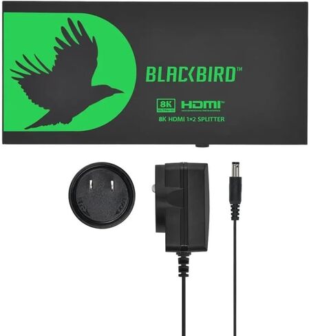 موزع HDMI Monoprice 1x2 مع استخراج الصوت، 8K@60 هرتز، 4K@120 هرتز، 40 جيجابت في الثانية، HDMI 2.1، HDCP 2.3، HDR10+ وDolby Vision، لـ HDTV، Xbox، PS5/4/3، Fire TV، Roku، PC، جهاز عرض - Blackbird مسلسل in Saudi Arabia