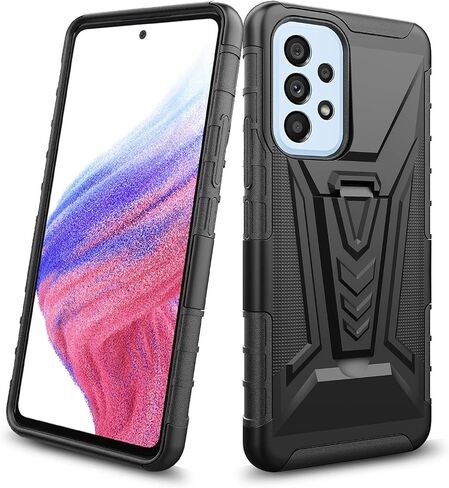 for Samsung Galaxy A53 5G (SM-A536) - Shockproof Phone Case with Belt Clip Holster - CV1 Black in Kuwait