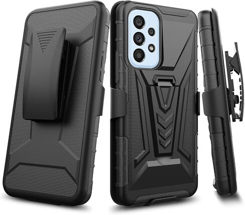 for Samsung Galaxy A53 5G (SM-A536) - Shockproof Phone Case with Belt Clip Holster - CV1 Black in Kuwait