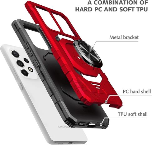 for Samsung Galaxy A53 5G (SM-A536) - Shockproof Phone Case with Belt Clip Holster - CV1 Black in Kuwait