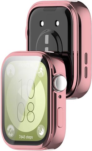 Chofit Screen Protector Intended for Huawei Watch Fit 3 Case,TPU Plated Bumper All-Around Slim Protective Cover Accessories for Huawei Watch Fit 3 (4PACKSA) in Saudi Arabia