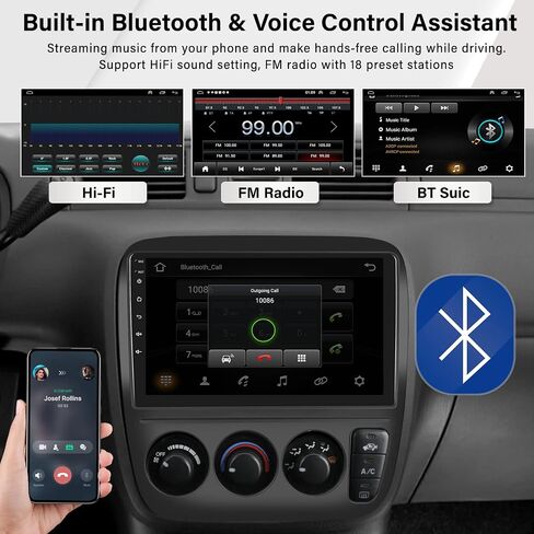 UNITOPSCI 2G+64G for Honda CRV 1997-2001 Radio Android Car Stereo Wireless Apple CarPlay Android Auto GPS Navigation 9 Inch Touch Screen FM/RDS Radio USB SWC HiFi WiFi + Backup Camera in Saudi Arabia