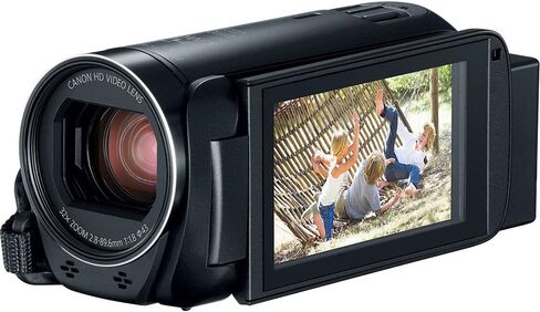 كاميرا فيديو Canon VIXIA HF R800 (أسود) (1960C002) + بطاقة ذاكرة سعة 64 جيجابايت + 2 بطارية BP727 + حقيبة + مجموعة مرشح + قارئ بطاقات + ضوء LED + عدسة مقربة + حامل ثلاثي القوائم مرن + حافظة غطاء + المزيد (متجددة) in Saudi Arabia