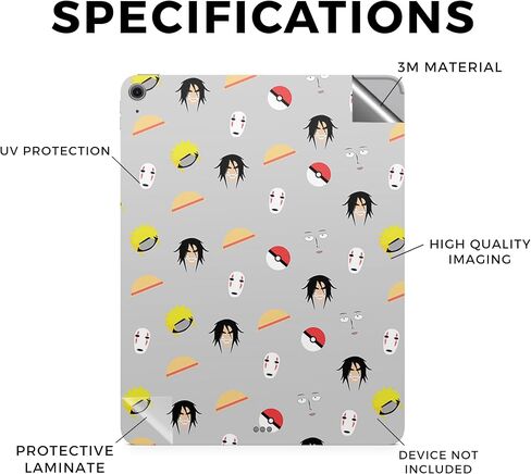 Carbon Fiber Tablet Skin Compatible with Apple iPad Air 13 (M2) 2024 - Anime Fan - Premium 3M Vinyl Protective Wrap Decal Cover - Easy to Apply | Crafted in The USA by MightySkins in Saudi Arabia
