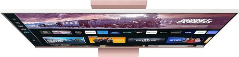 SAMSUNG 27" M80C UHD HDR Smart Computer Monitor Screen with Streaming Wireless Remote PC Access, Alexa Built-in (LS27CM80PUNXZA), Sunset Pink in Saudi Arabia