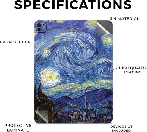 Carbon Fiber Tablet Skin Compatible with Apple iPad Pro 11 (M4) 2024 - Black Gold Marble - Premium 3M Vinyl Protective Wrap Decal Cover - Easy to Apply | Crafted in The USA by MightySkins in Kuwait