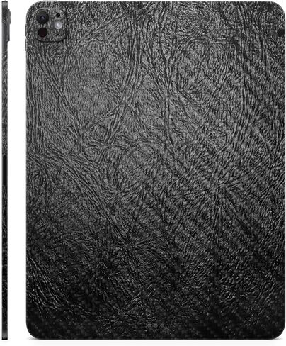 Carbon Fiber Tablet Skin Compatible with Apple iPad Pro 11 (M4) 2024 - Black Gold Marble - Premium 3M Vinyl Protective Wrap Decal Cover - Easy to Apply | Crafted in The USA by MightySkins in Kuwait