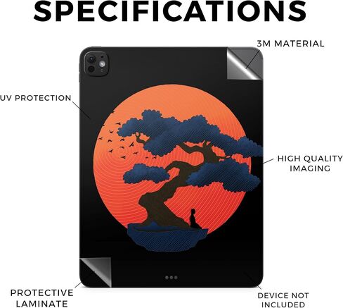 Carbon Fiber Skin Compatible with Apple iPad Pro 11 (M4) 2024 - Bananas - Premium 3M Vinyl Protective Wrap Decal Cover - Easy to Apply | Crafted in The USA by MightySkins in Saudi Arabia
