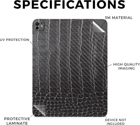 Carbon Fiber Skin Compatible with Apple iPad Pro 11 (M4) 2024 - Bananas - Premium 3M Vinyl Protective Wrap Decal Cover - Easy to Apply | Crafted in The USA by MightySkins in Saudi Arabia