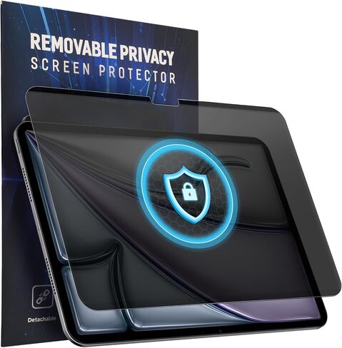 TiMOVO 1 Pack Magnetic Privacy Screen Protector for iPad Air 13 Inch M2 2024 (A2898 A2899 A2900), Anti-Spy Tempered Glass, Removable, 9H Hardness, Matte in Saudi Arabia