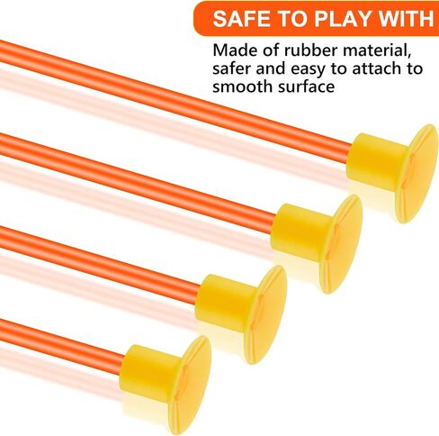 Skylety 10 Pieces Replacement Suction Cup Toy Replacement Rubber Tip for Toy (Orange) in Saudi Arabia