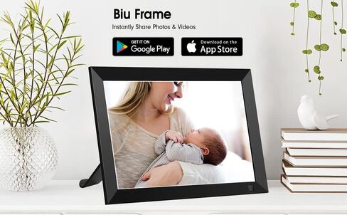 إطار صور رقمي واي فاي سعة 32 جيجابايت مع شاشة لمس IPS مقاس 10.1 بوصات إطار صورة رقمي ذكي لغز إطار صور إلكتروني يدور تلقائيًا الطقس ومشاركة الوقت الصور/مقاطع الفيديو عبر التطبيق أو البريد الإلكتروني، أسود in Kuwait