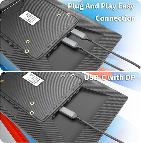 شاشة محمولة مقاس 12.3 بوصة DP/USB من النوع C، شاشة محمولة تعمل بالتوصيل والتشغيل لأجهزة الكمبيوتر المحمول مع مكبر صوت مزدوج وحامل للركل، وموسع شاشة الكمبيوتر المحمول يدعم Windows وMac (رقائق M1/M2/M3)، والكمبيوتر الشخصي in Kuwait