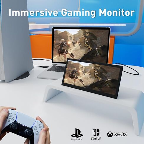 شاشة محمولة مقاس 12.3 بوصة DP/USB من النوع C، شاشة محمولة تعمل بالتوصيل والتشغيل لأجهزة الكمبيوتر المحمول مع مكبر صوت مزدوج وحامل للركل، وموسع شاشة الكمبيوتر المحمول يدعم Windows وMac (رقائق M1/M2/M3)، والكمبيوتر الشخصي in Kuwait