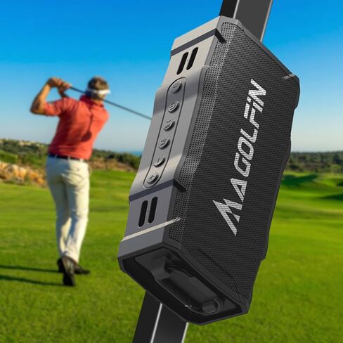 Golf Cart Speaker, 36H Playtime Magnetic Bluetooth Speaker for Golf Cart, 30W Loud Stereo Sound IPX7 Golf Speaker with Bicycle Mount, Hook & Light Design, Golf Accessories for Men - Black in Saudi Arabia