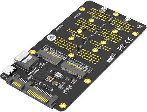 الإصدار الجديد 2 في 1 كومبو M.2(NGFF) NVMe SSD/SATA-Bus SSD إلى SFF-8654 ومحول SATA in Saudi Arabia