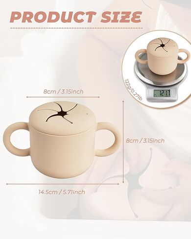 أكواب الوجبات الخفيفة من DF DUALFERV للأطفال الصغار، حاويات الوجبات الخفيفة للأطفال، حاويات الوجبات الخفيفة للأطفال الصغار، التقاط الوجبات الخفيفة، أكواب الوجبات الخفيفة للأطفال (بيج) in Kuwait