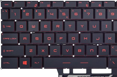 لوحة مفاتيح بديلة بإضاءة خلفية لأجهزة الكمبيوتر المحمول MSI GF63 GF65 GS65 Stealth Series، لوحة مفاتيح MSI GS65 Stealth مع إطار أحمر تخطيط أمريكي in Kuwait