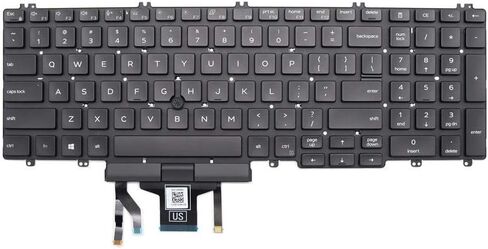 بديل لوحة المفاتيح الجديد لجهاز Latitude 5500 5501 2019 (ليس لـ E5500 أو E5550 القديم) الدقة 3540 3541 2019 مؤشر الإضاءة الخلفية الأمريكي MMH7V 0MMH7V بدون إطار in Saudi Arabia